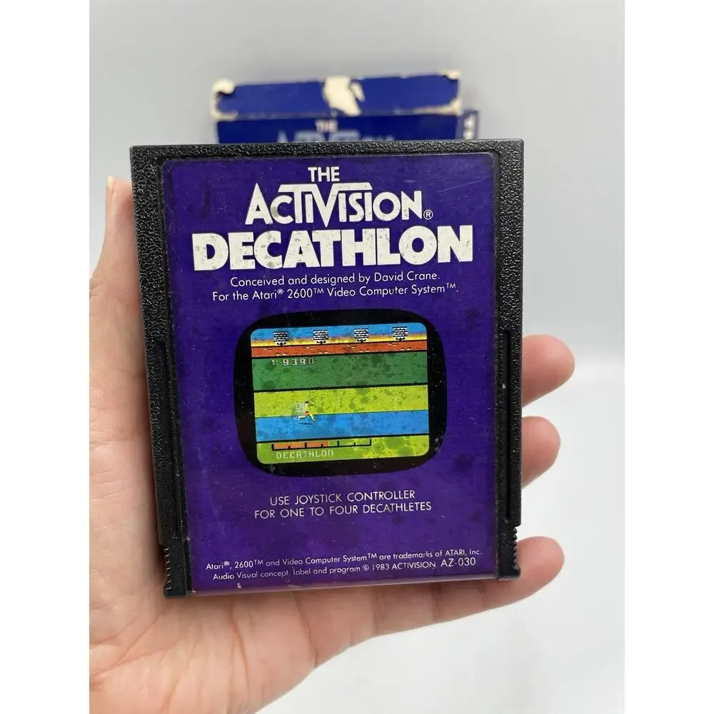 ACTIVISION DECATHLON (Atari 2600) Game & Box